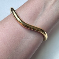 Golden Steel Wavy Shape Bracelet