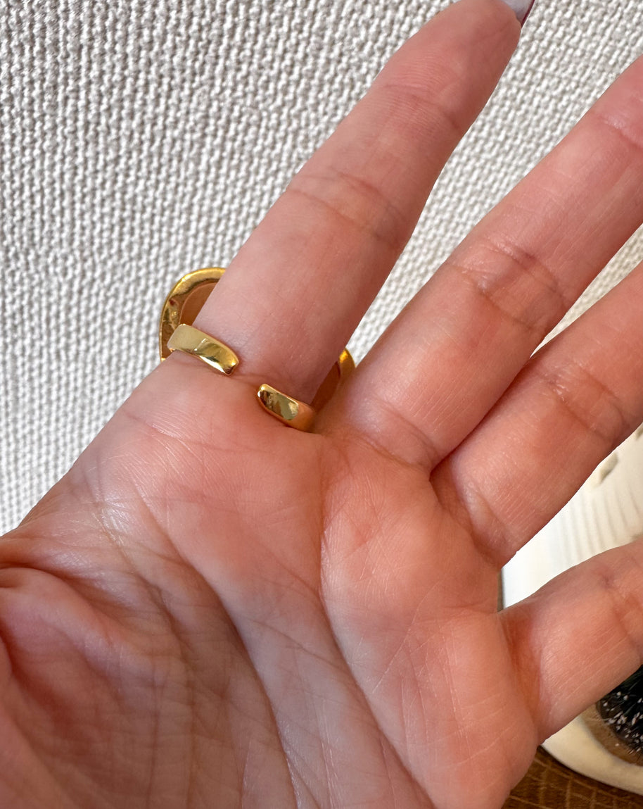 Big Golden Heart Ring