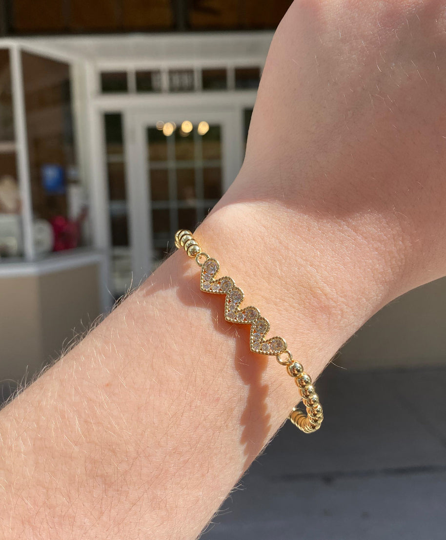 3 Little Hearts Bracelet