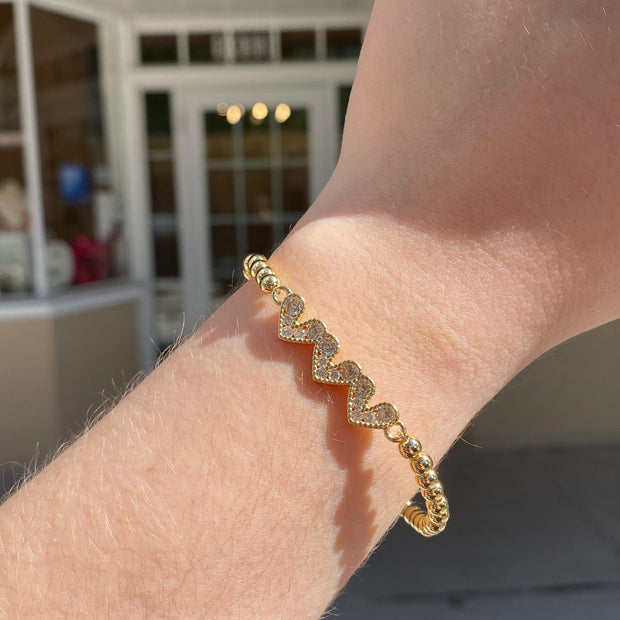 3 Little Hearts Bracelet