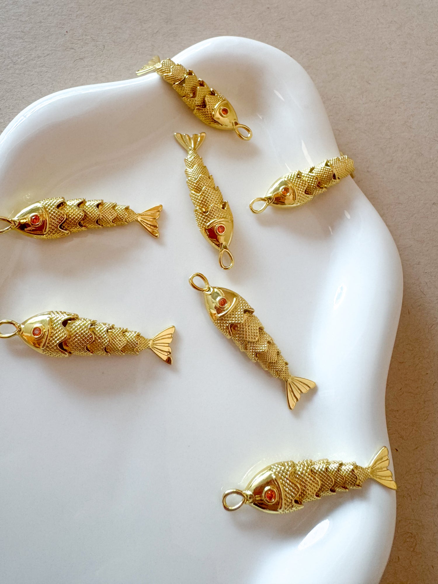 Golden Fish Charms