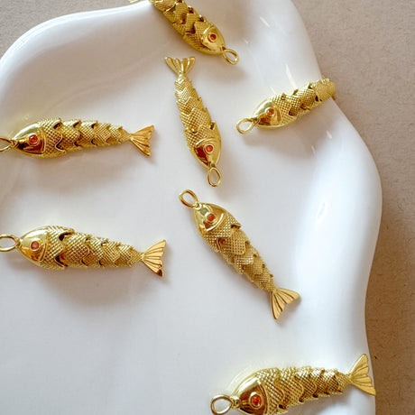 Golden Fish Charms