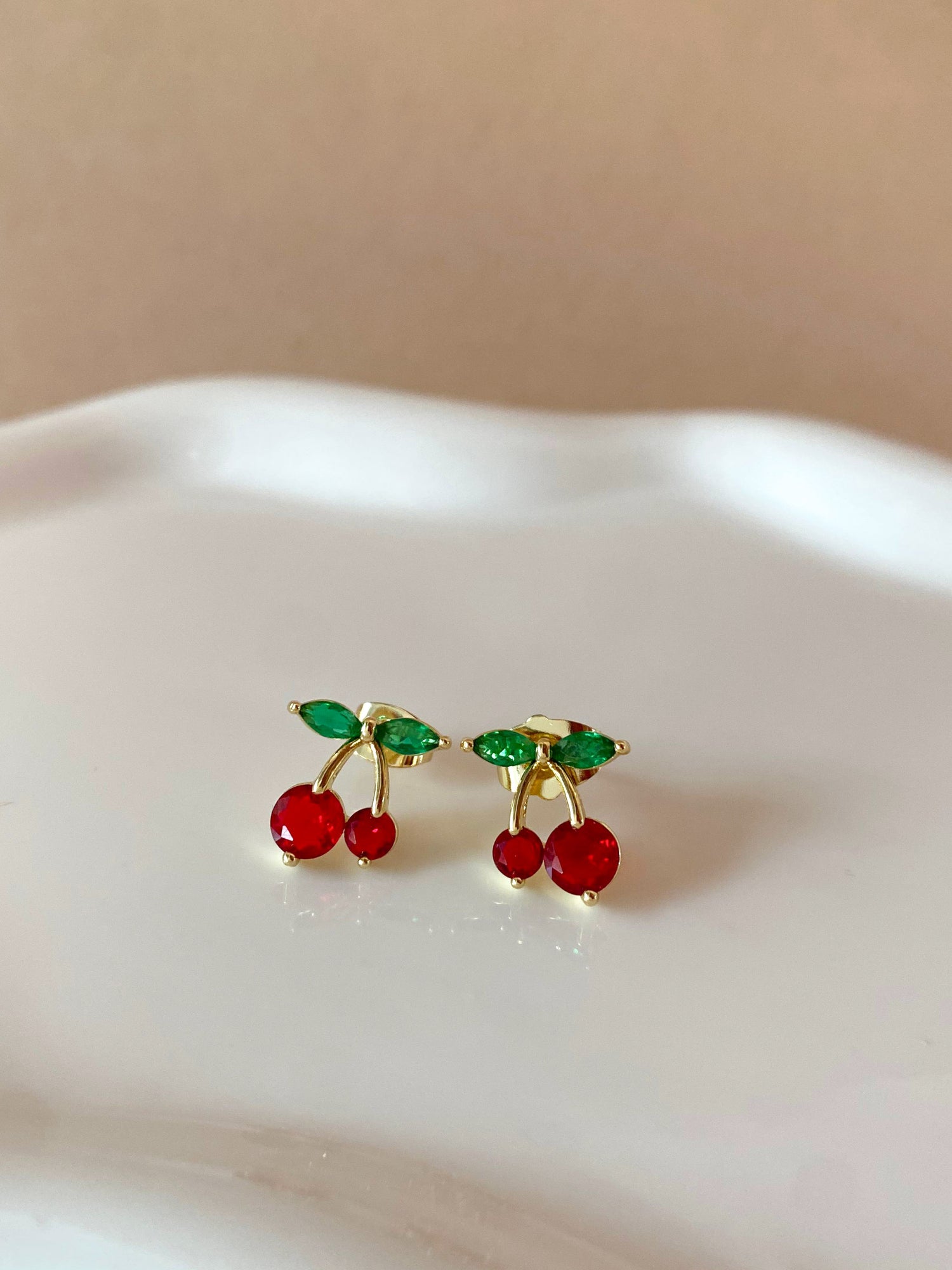 Cherry Red Style Earrings