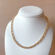 Light Brown Crystals Plain Necklace