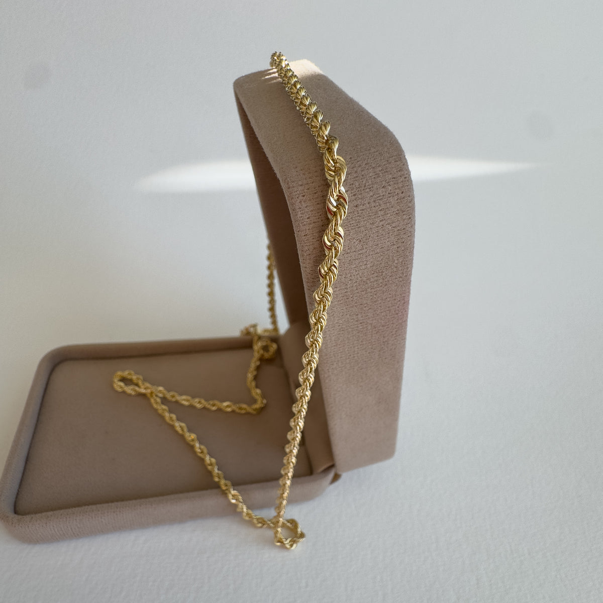 Men's Rope Classic Chain 14K Solid Gold Necklace