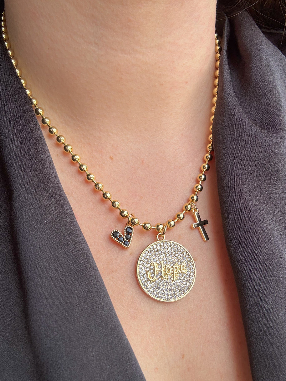 Hope + Hearts Charms Necklace