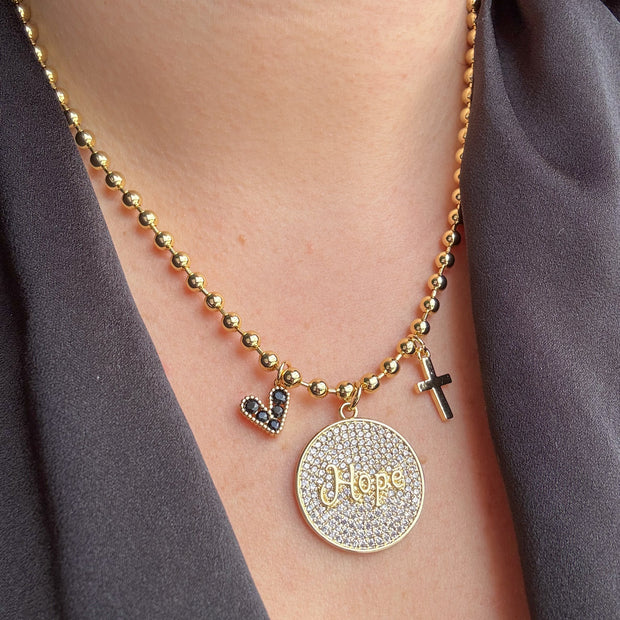 Hope + Hearts Charms Necklace