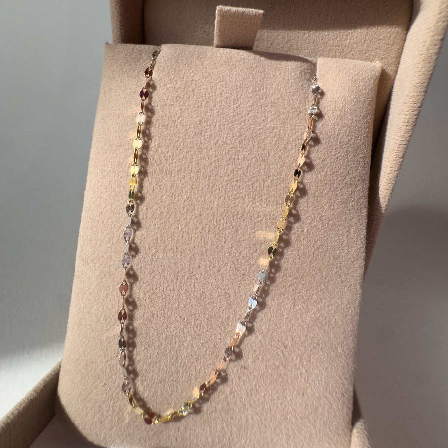 Tricolor Shine 18K Italian Gold Chain
