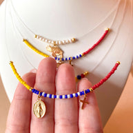 4 different Styles of Venezuelan Type of Ghost Necklaces