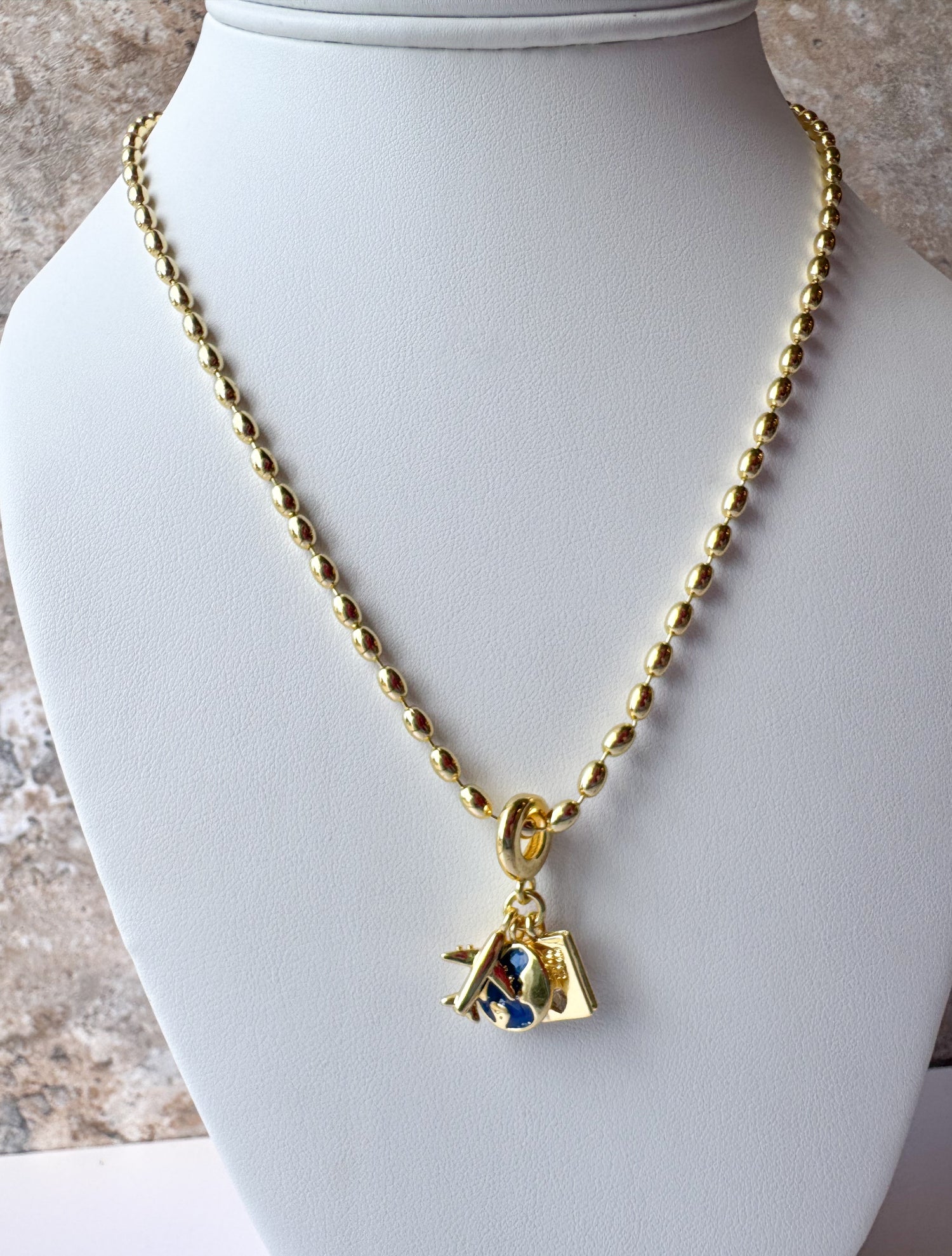 3 Traveler Charms Necklace