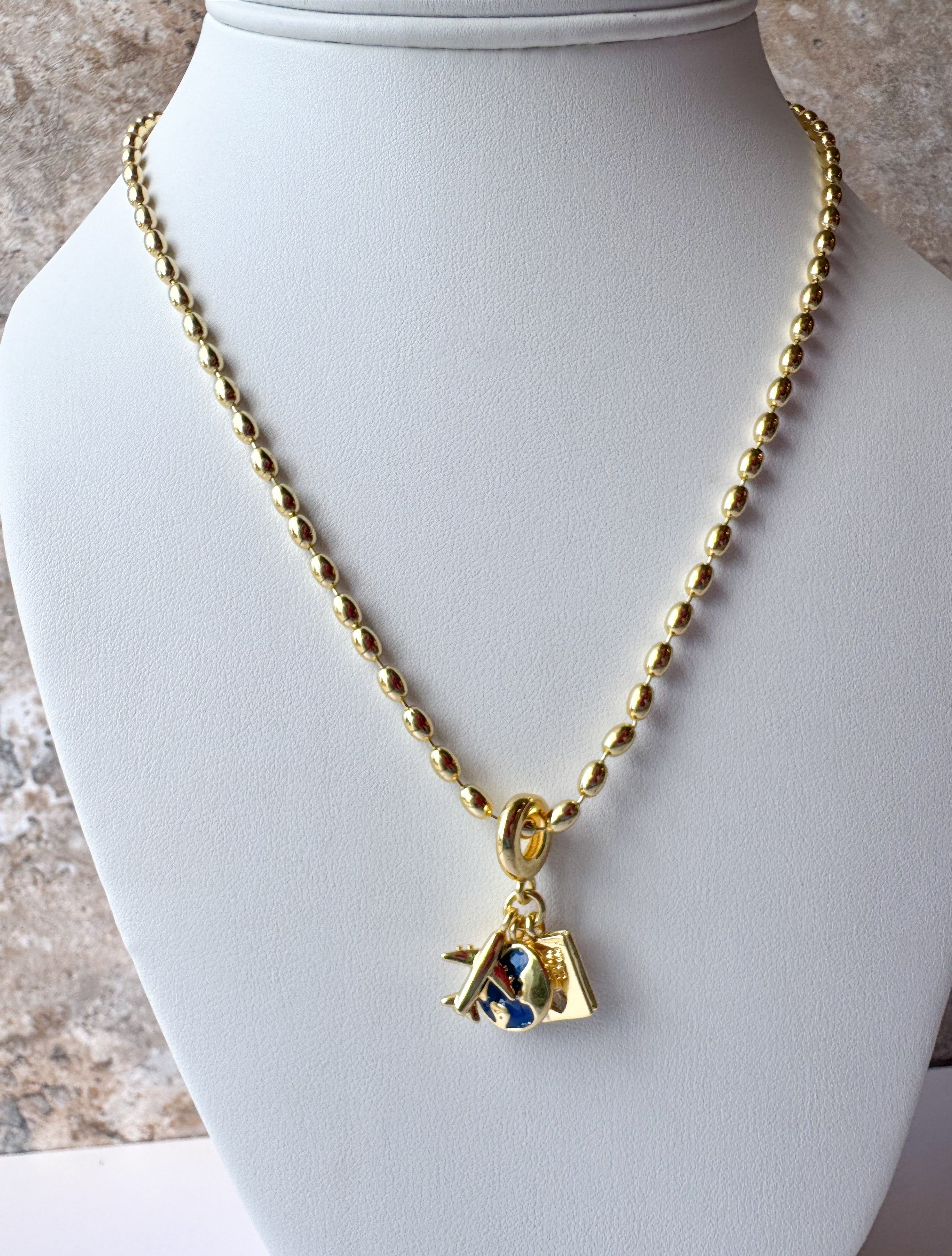 3 Traveler Charms Necklace