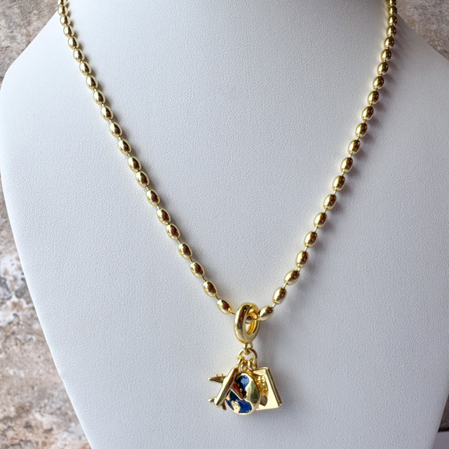 3 Traveler Charms Necklace