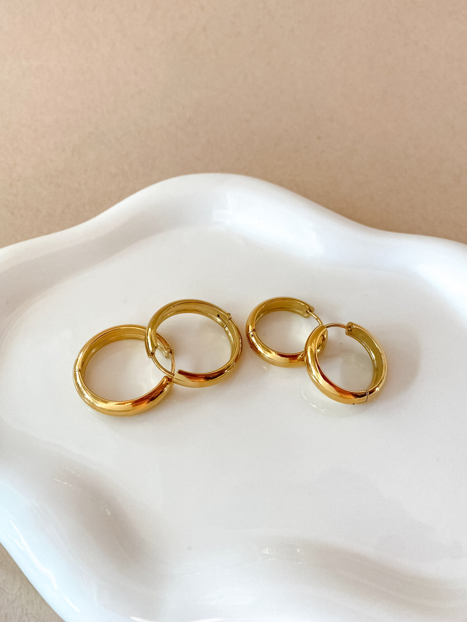 Golden Steel Big & Medium Hoops