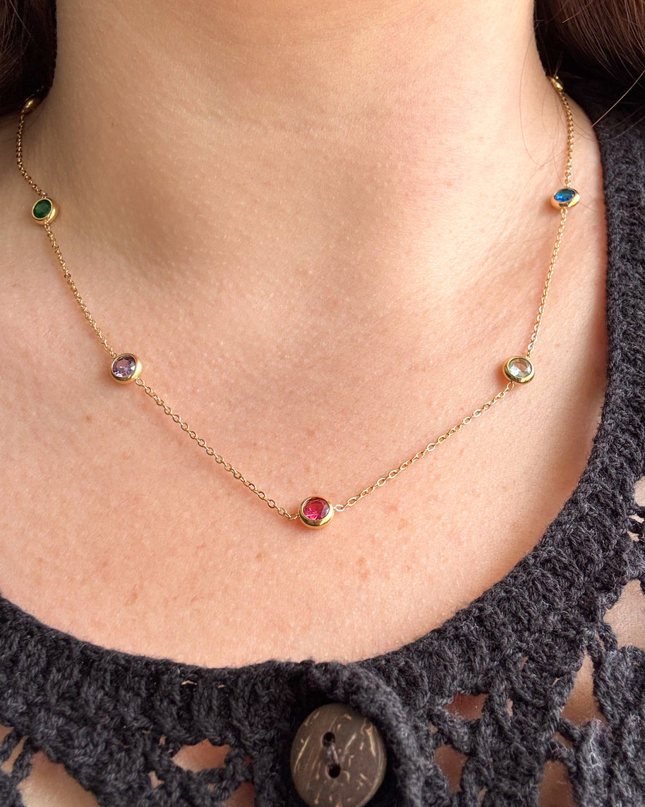Multicolor Shiny Crystal Necklace