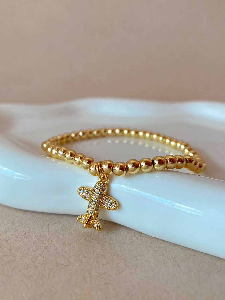 Shiny Airplane Elastic Bracelet