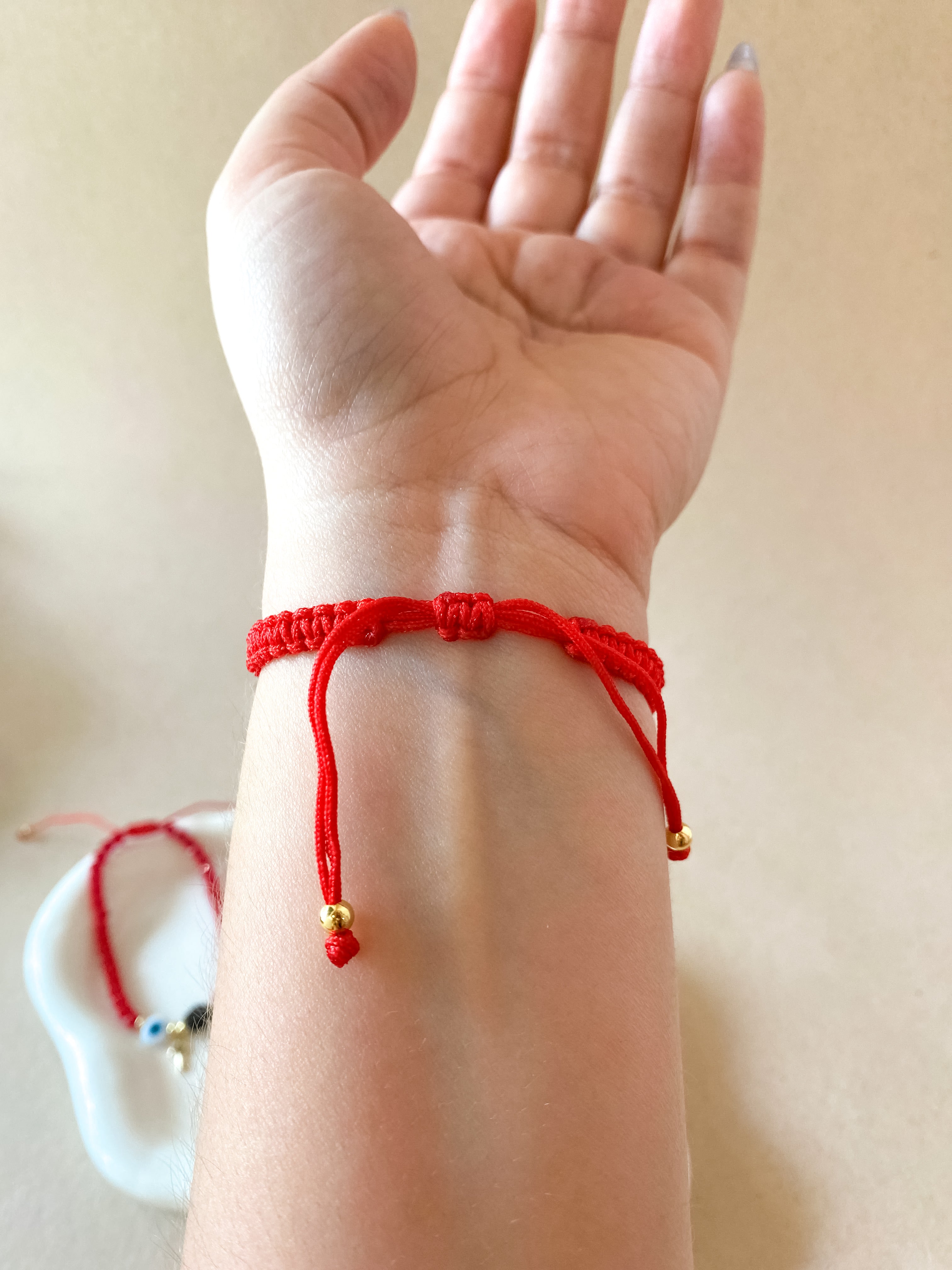 Variety of Red Threads Protection Charms Adjustable Bracelets