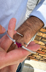 Load image into Gallery viewer, Silver Cross Men Bracelet
