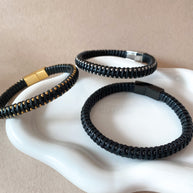 3 Different Styles of Men Leather Bracelets