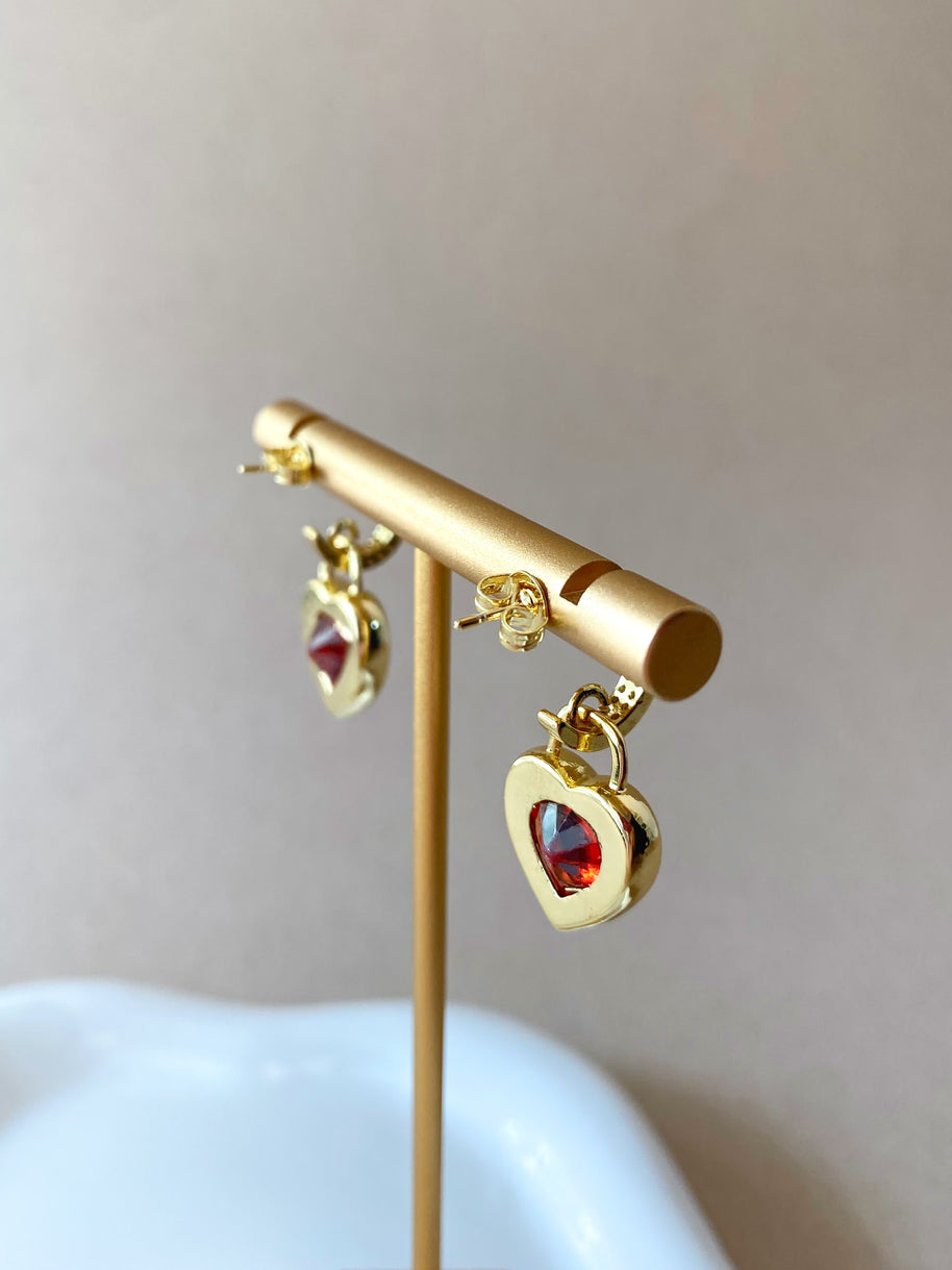Red Heart Earrings