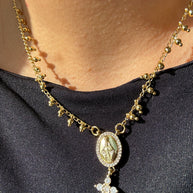 Cadena Virgen de la Milagrosa y Cruz