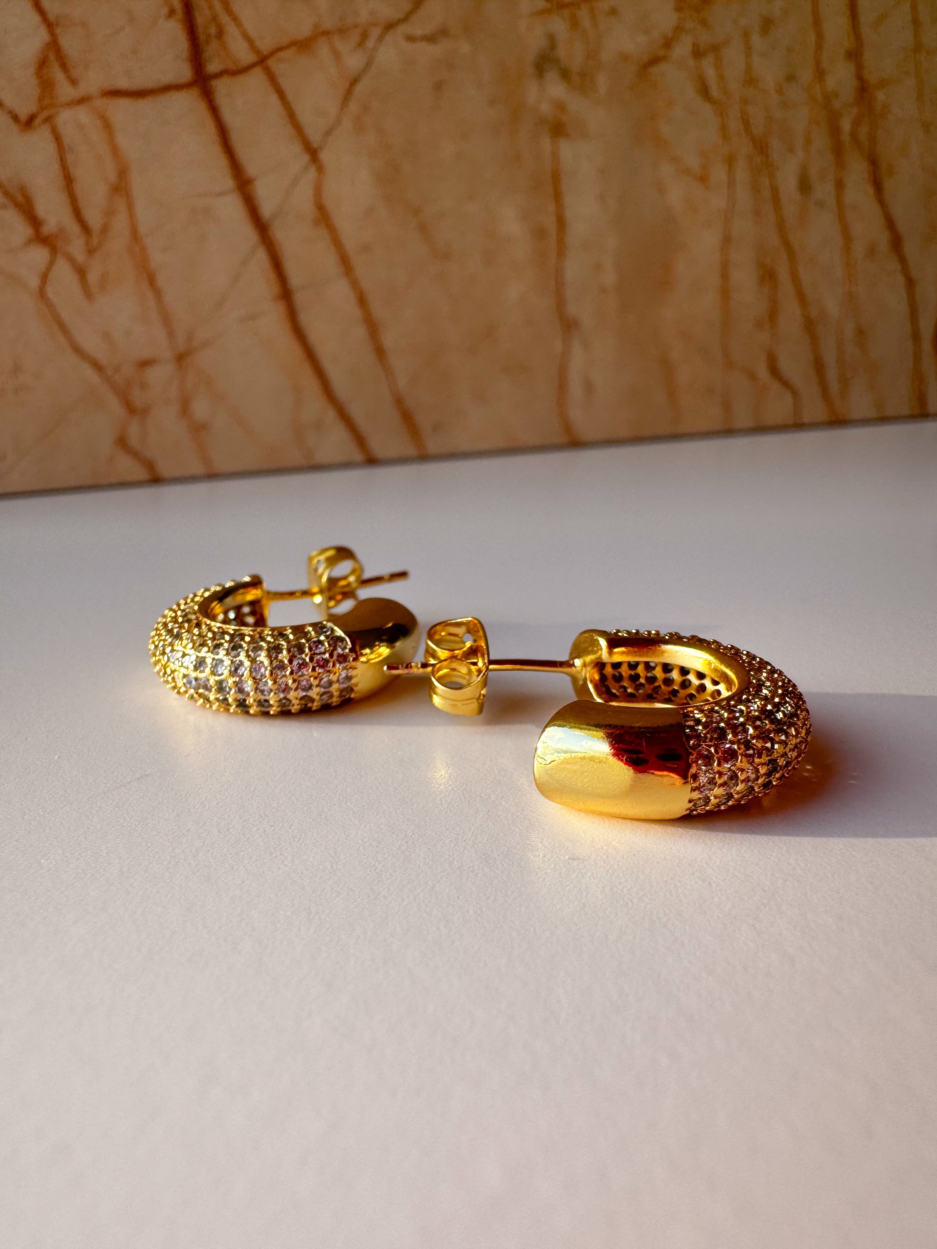 Aretes Aros Brillantes