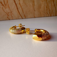 Aretes Aros Brillantes