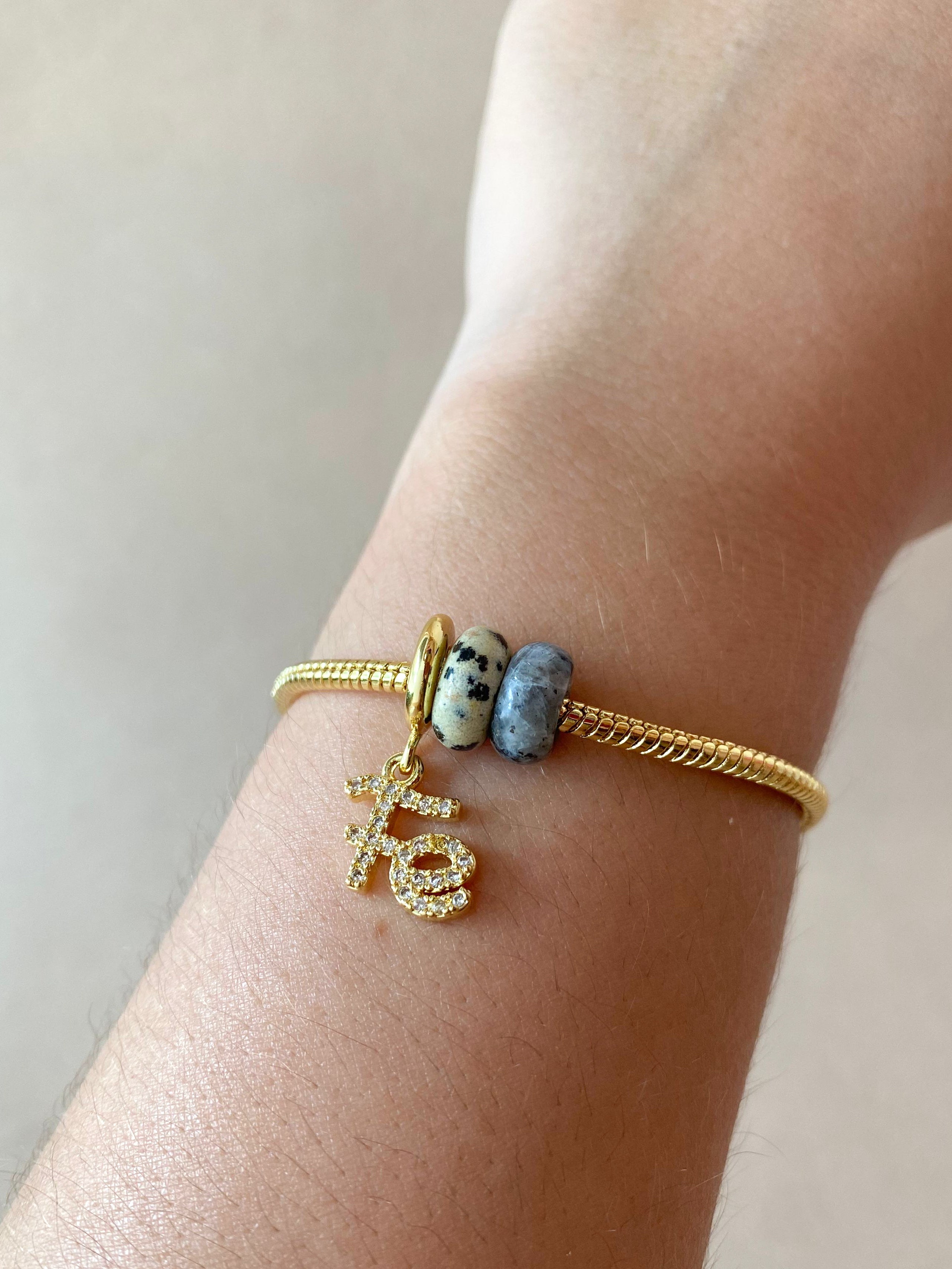 Little Faith and Turkish Stone Charms Bracelet