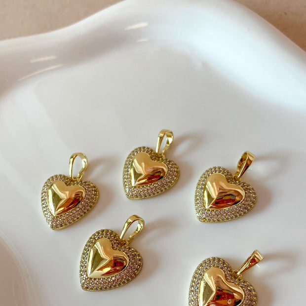 Shiny Heart Golden Charm