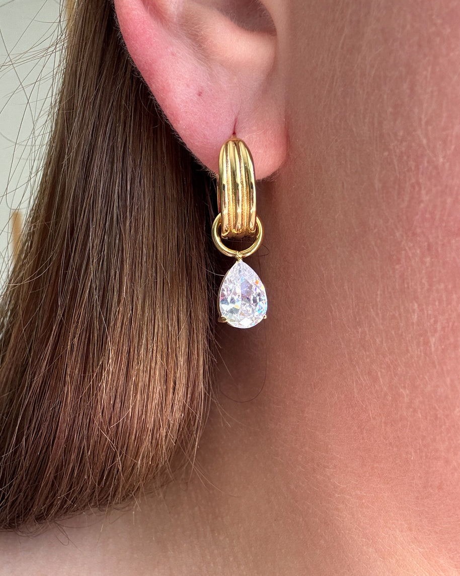 Crystal Shiny Steel Hoops