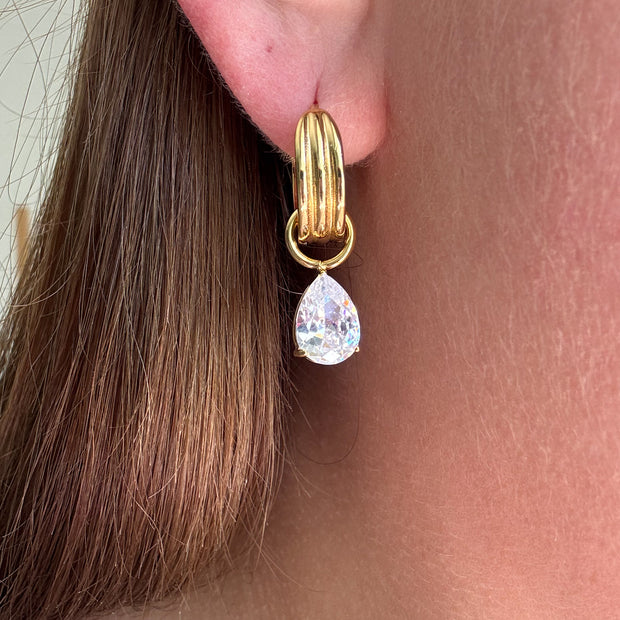 Crystal Shiny Steel Hoops