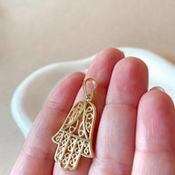 Big Hamsa Golden Style Charm
