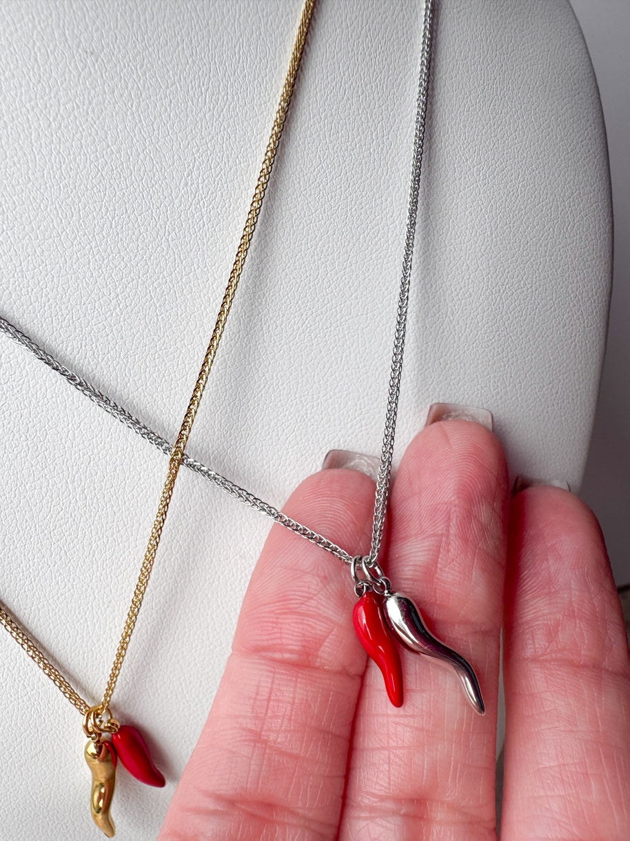 Cornicello Steel Necklace