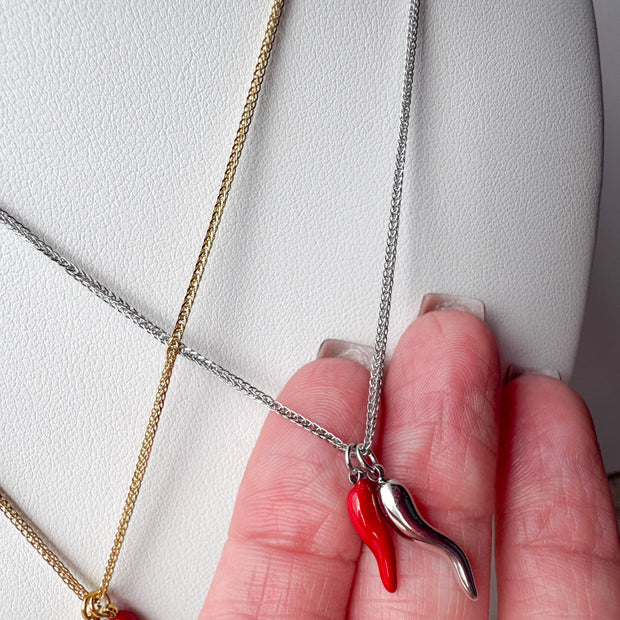 Cornicello Steel Necklace