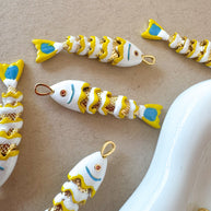 White Fishes Charms