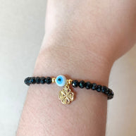Adjustable Blanck and White Protection Charms Bracelets
