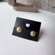 Nugget Style 10K Solid Italy Gold Earrings