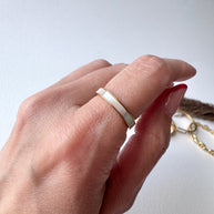 Classic Gold Mother of Pearl Steel Ring