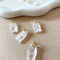 Clear Quartz Fish Charms