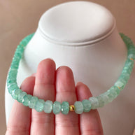 Orange, Green, Pink and Purple Crystal Beads Necklaces