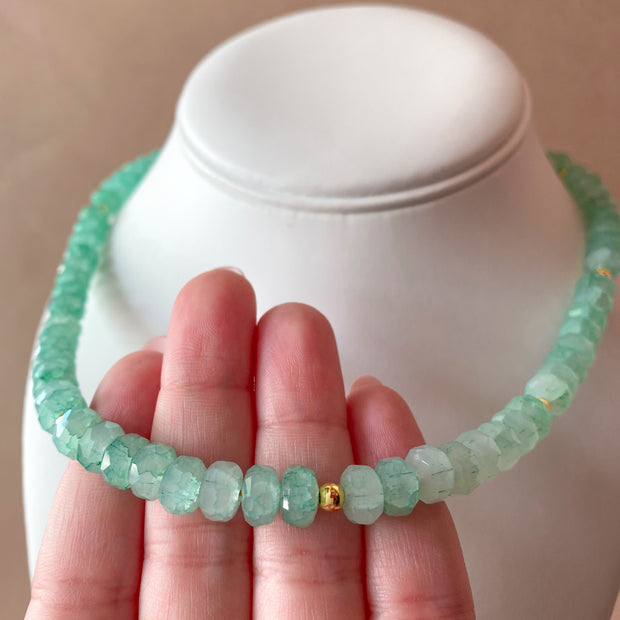 Orange, Green, Pink and Purple Crystal Beads Necklaces