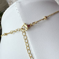 Shiny Blue Clover Necklace