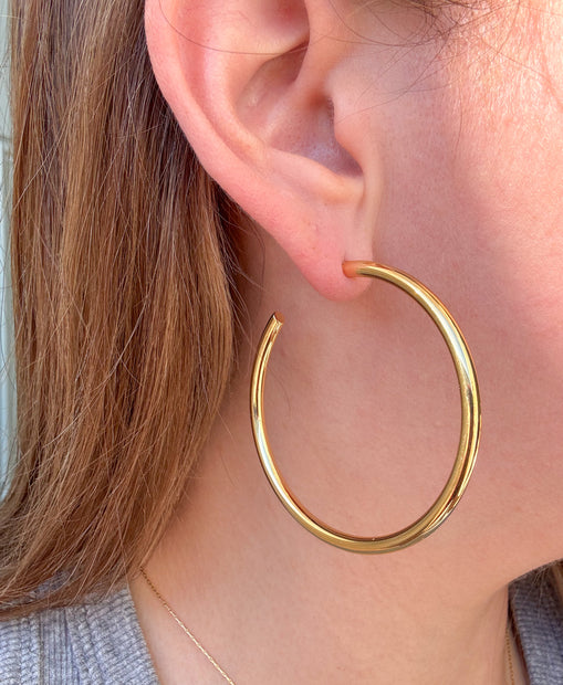 Aretes Acero Aros Grandes