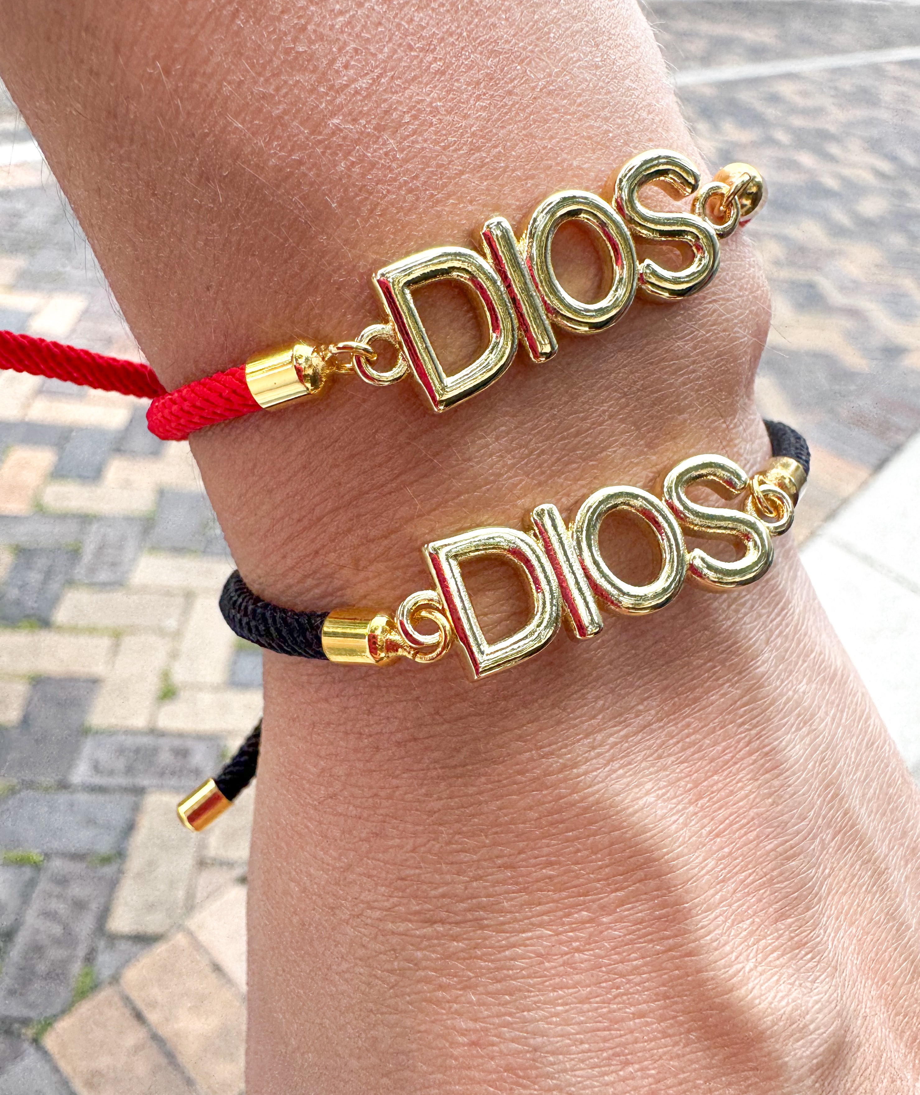 Red and Black Bracelets DIOS Charm