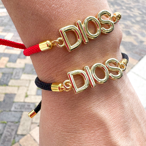 Red and Black Bracelets DIOS Charm
