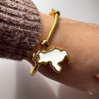 White Venezuela Map Style Charms Bracelet