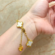 Black & White Clover Bracelets