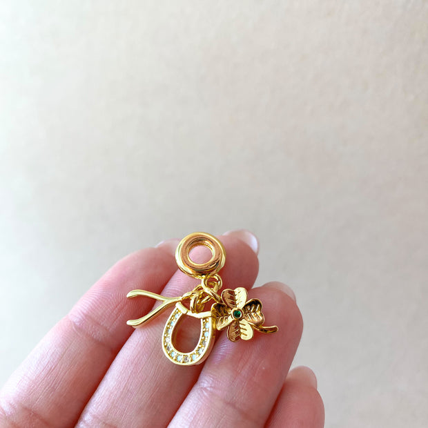 Lucky Trio Golden Charm