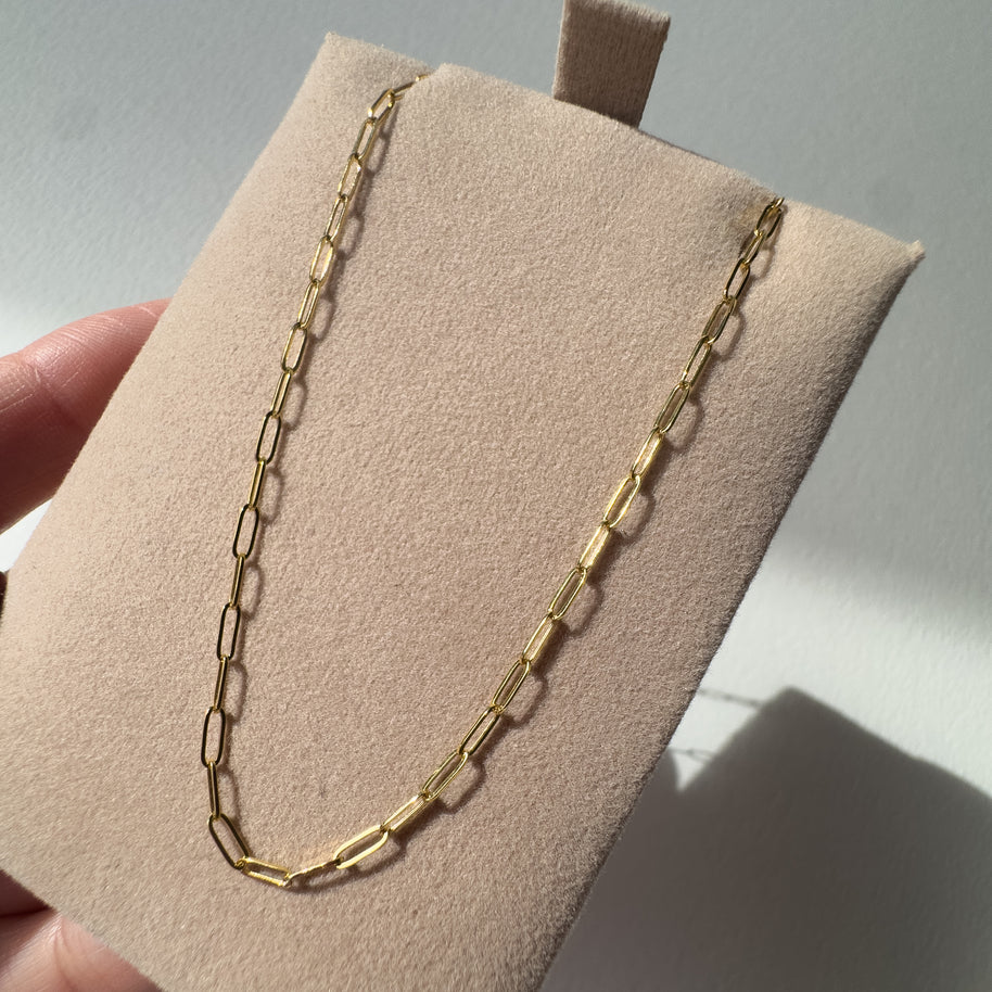 Paperclip 18K Gold Chain