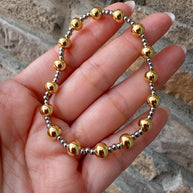 Pulsera Elastica Balines Gold & Silver