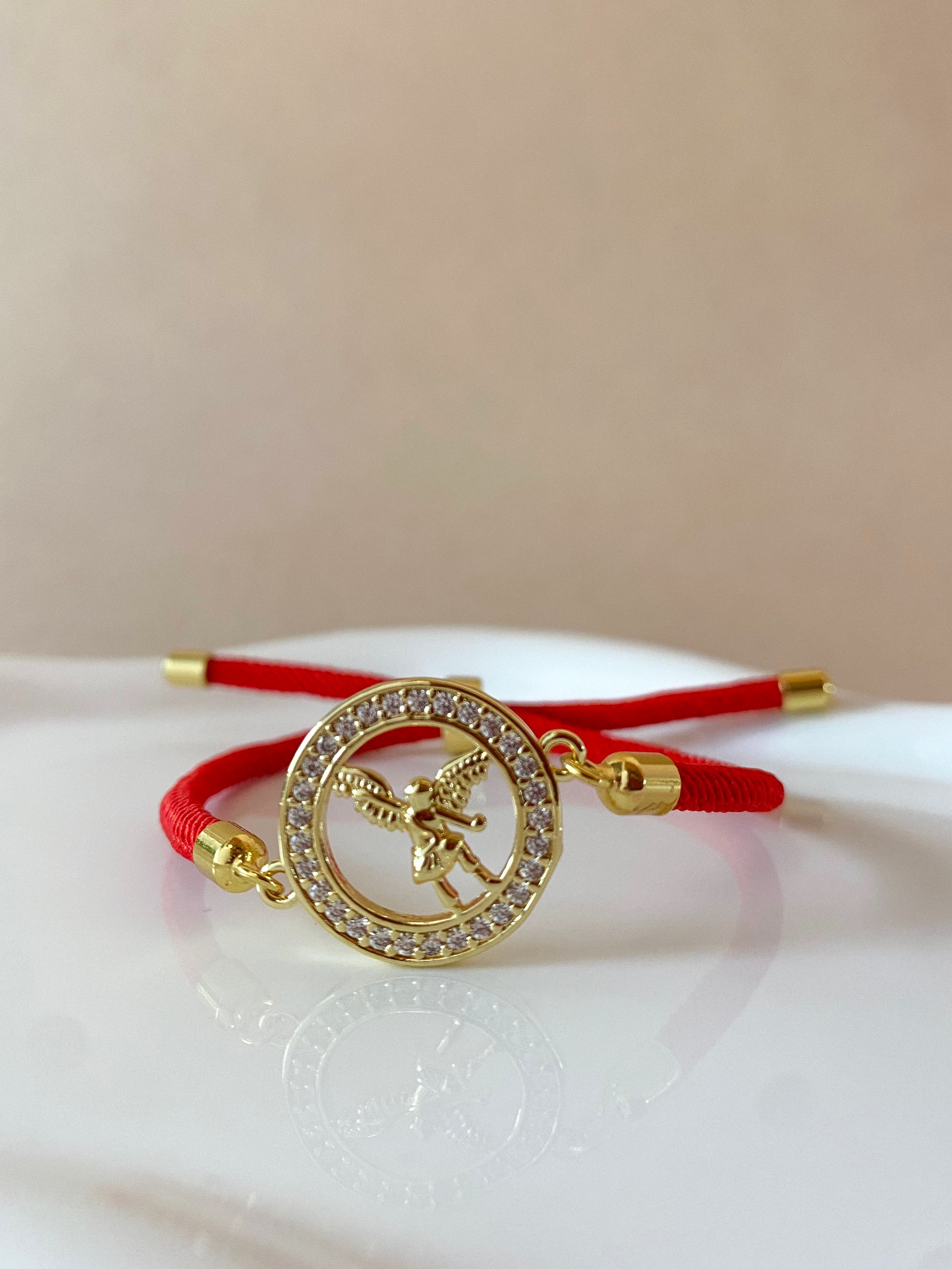 Crystals St. Miguel Charms Red or Brown Adjustable Bracelets
